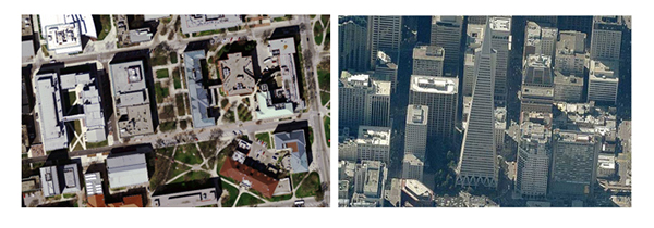 正拍影像和傾斜影像比較