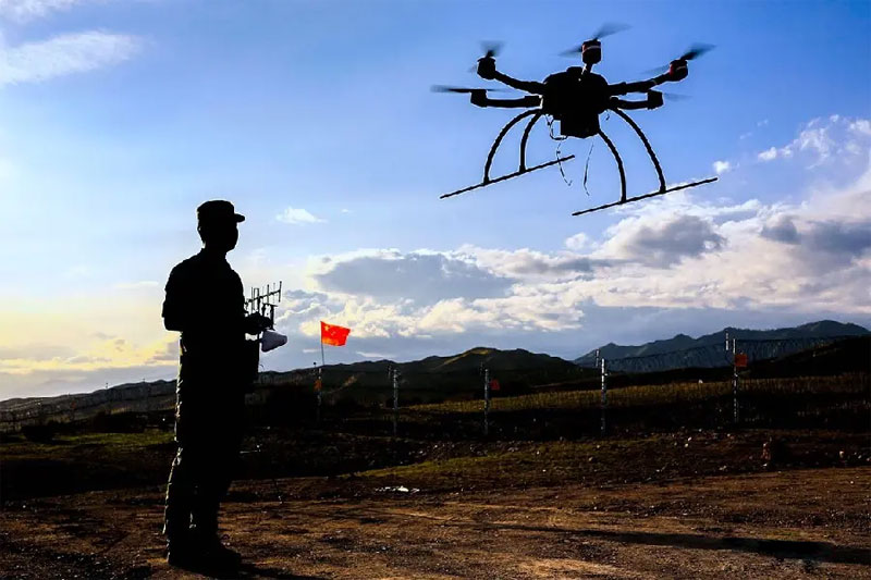 無人機進行邊境巡防